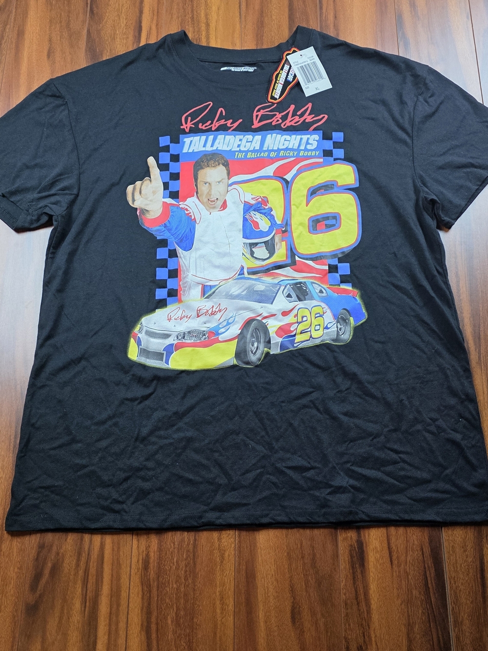Talladega Nights The Ballad of Ricky Bobby T-Shirt Mens XL Black Racing #26